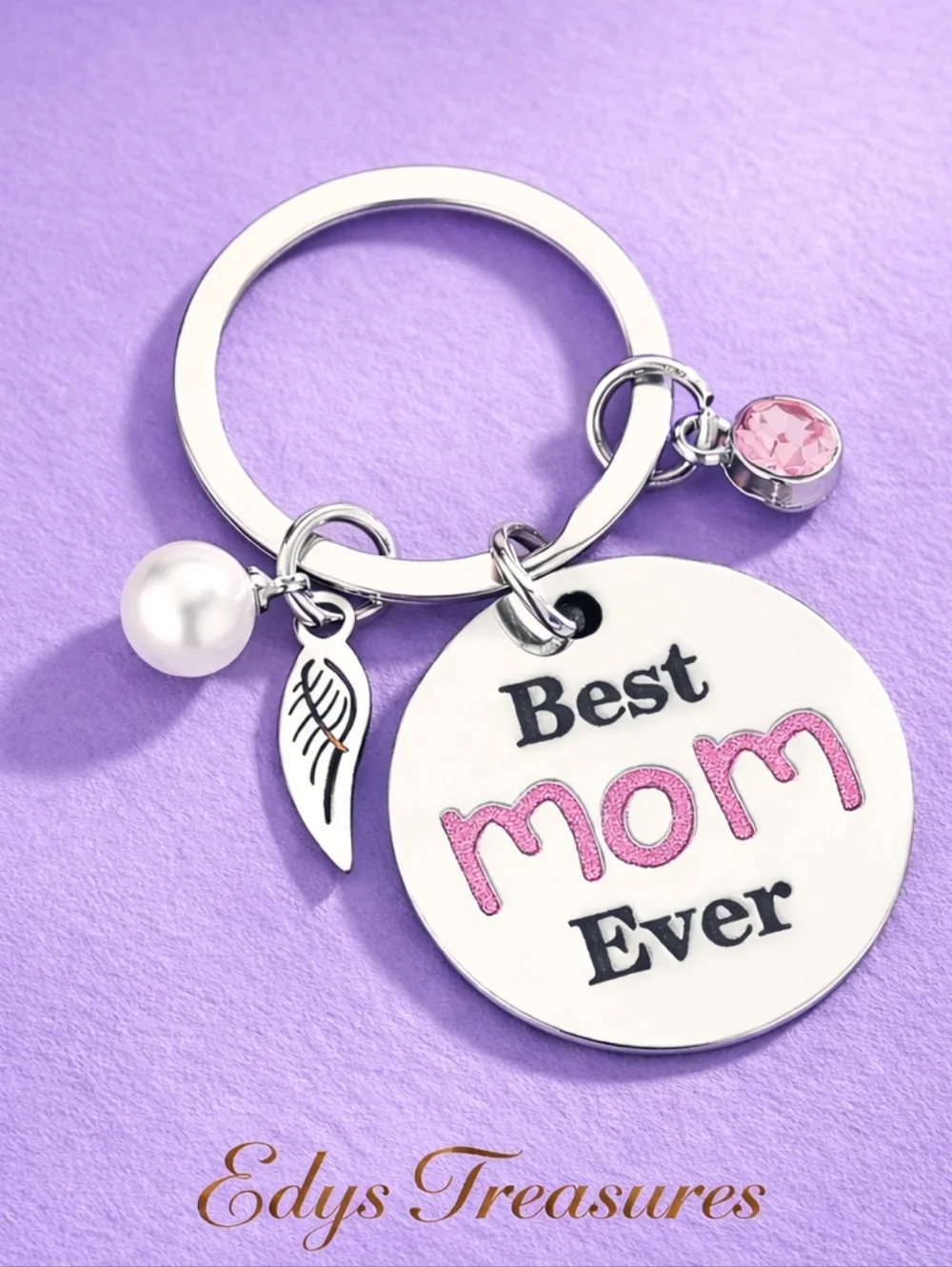 Best Mom Ever Keychain With Cute Charms NWOT